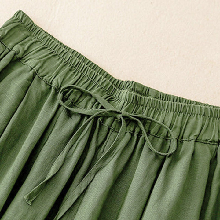 Buddha Stones Summer Elastic Waist Women's Capri Cropped Harem Pants With Pockets - image 28