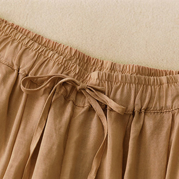 Buddha Stones Summer Elastic Waist Women's Capri Cropped Harem Pants With Pockets - image 23