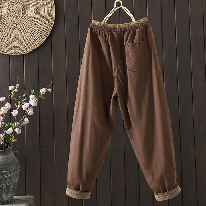 Buddha Stones Plain Women's Harem Thermal Pants With Pockets - image 6