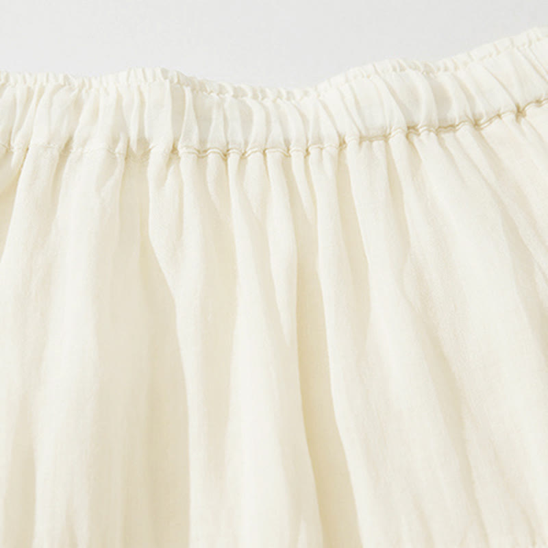 Buddha Stones Embroidery Hollow Design A-line Drawstring High Waist Women's Skirt With Pockets - image 15