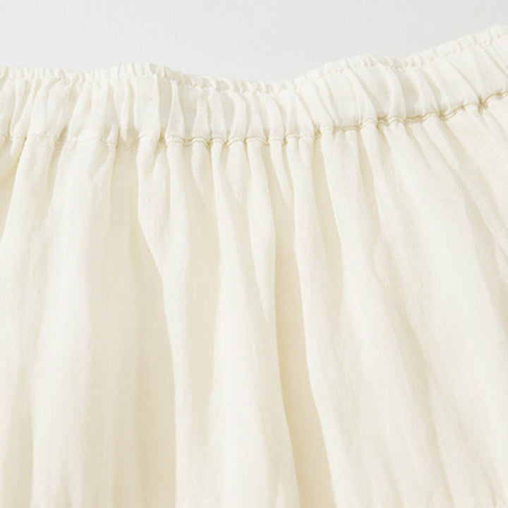 Buddha Stones Embroidery Hollow Design A-line Drawstring High Waist Women's Skirt With Pockets - image 15