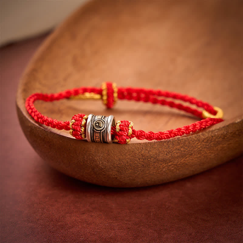 Buddha Stones Copper Yin Yang Red String Harmony Bracelet - image 1