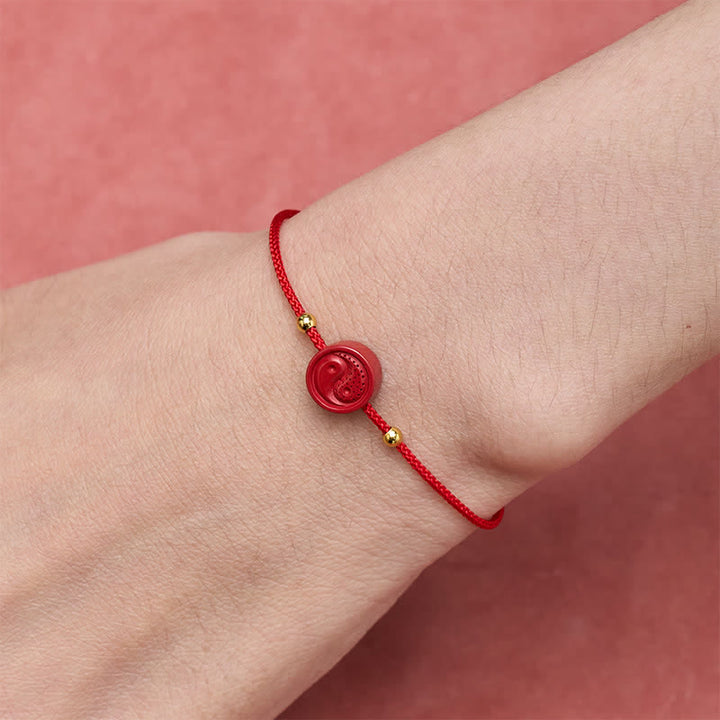 Buddha Stones Yin Yang Red String Balance Bracelet - image 4