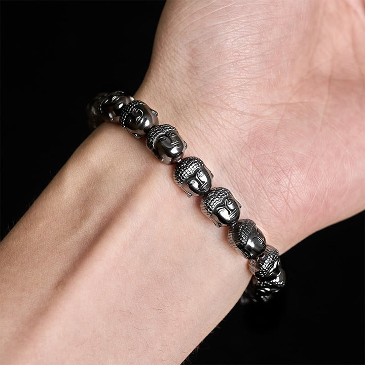 Buddha Stones Hematite Buddha Focus Beads Bracelet - image 8