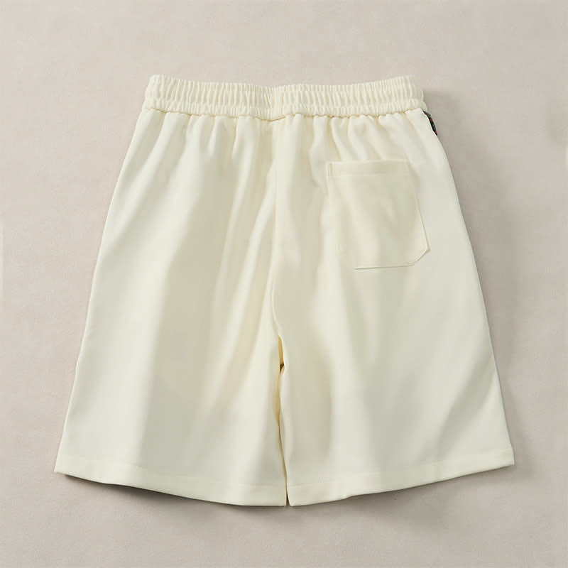 Buddha Stones Summer Boho Drawstring Elastic Waist Geometric Trim Men's Shorts With Pockets - image 18