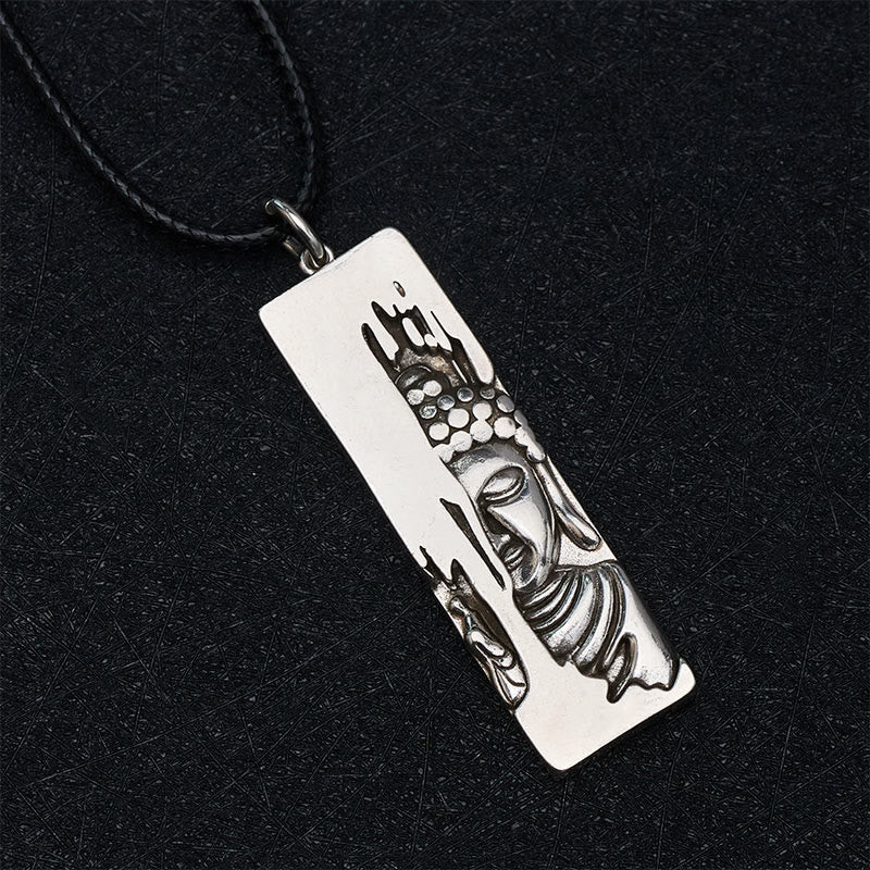 Buddha Stones Tathagata Buddha Strength Protection Amulet Lucky Vintage Style Pendant Necklace - image 3