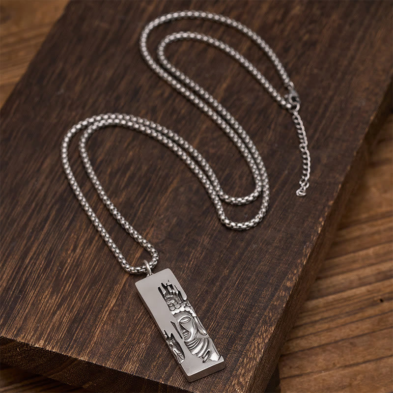 Buddha Stones Tathagata Buddha Strength Protection Amulet Lucky Vintage Style Pendant Necklace - image 14