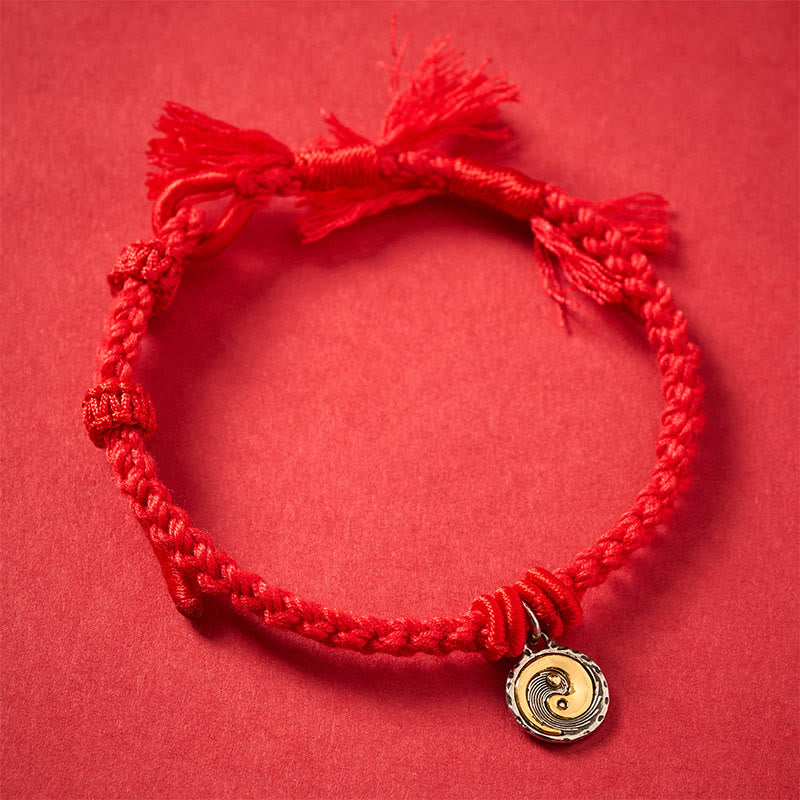 Buddha Stones Copper Yin Yang Red String Balance Bracelet - image 1