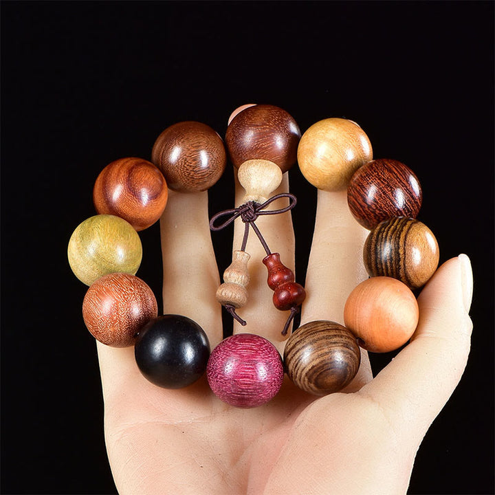 Buddha Stones  108 Beads Wenge Wood Mala Blessing Meditation Bracelet - 20mm Bracelet - image 8