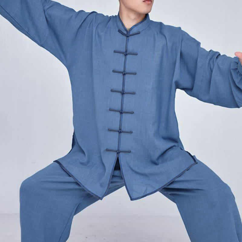 Buddha Stones Meditation Zen Prayer Spiritual Tai Chi Qigong Practice Unisex Embroidery Clothing Set - image 15