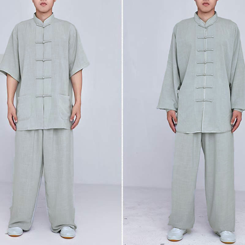 Buddha Stones Meditation Zen Prayer Spiritual Tai Chi Qigong Practice Unisex Embroidery Clothing Set - image 25