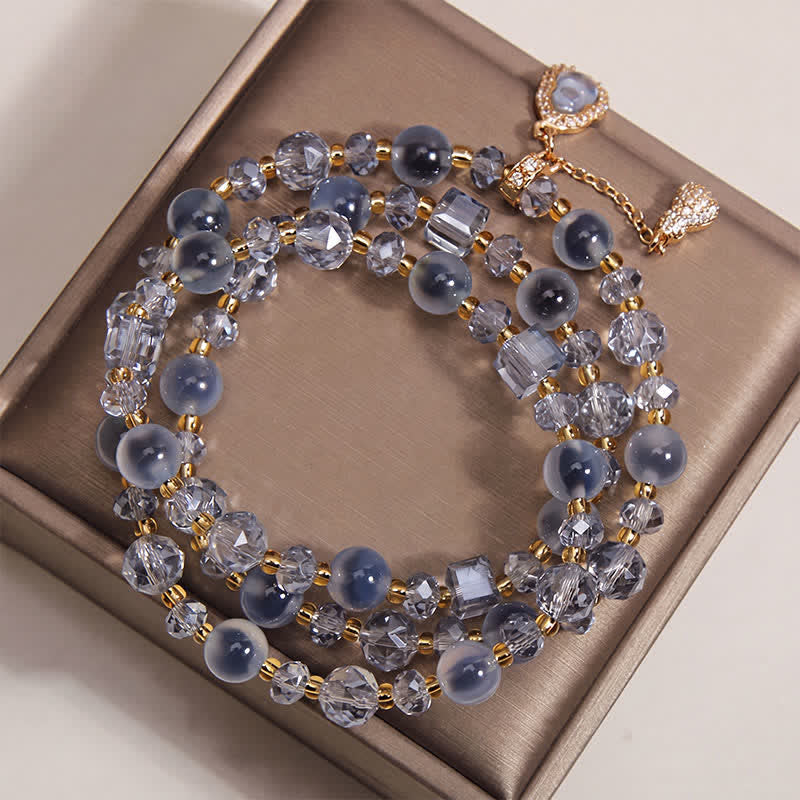 Buddha Stones Candy Agate Gourd Charm Triple Wrap Harmony Bracelet - image 8