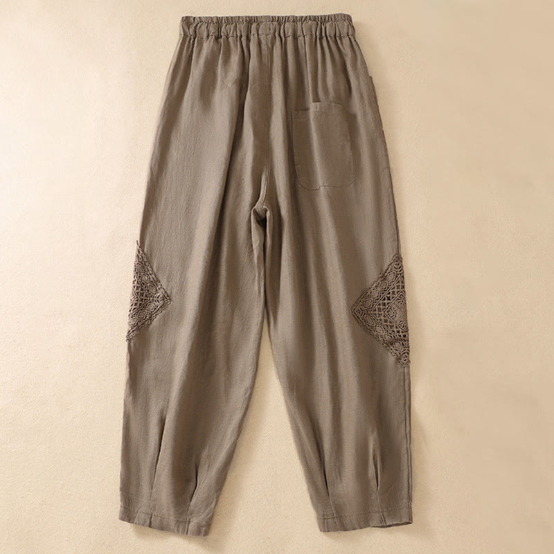 Buddha Stones Summer Women's Drawstring Harem Pants With Pockets - image 1