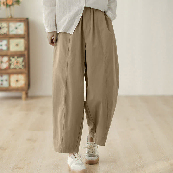 Buddha Stones Simple Lines Design Ankle-Length Women's Harem Pants With Pockets - image 7