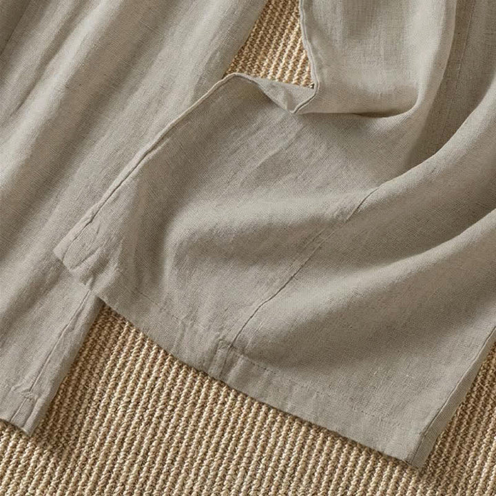 Buddha Stones Spring Summer Casual Solid Zipper Design Ankle Pants Women's Wide Leg Pants With Pocket - image 8