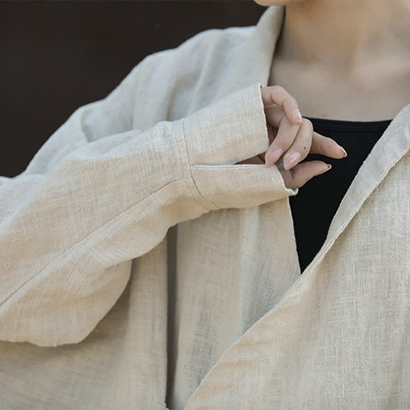 Buddha Stones Meditate Ramie Cotton Clothing - image 1