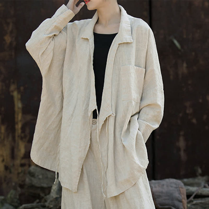 Buddha Stones Meditate Ramie Cotton Clothing - image 11