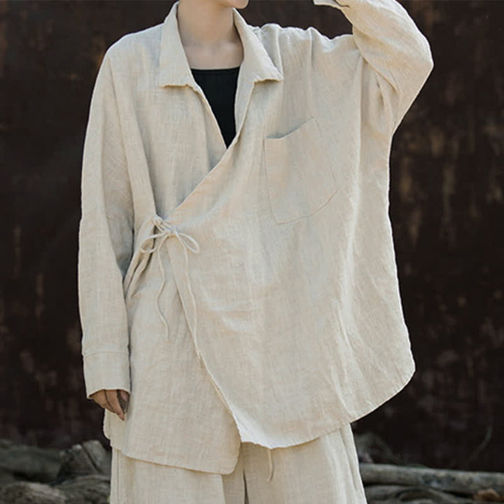 Buddha Stones Meditate Ramie Cotton Clothing - image 12