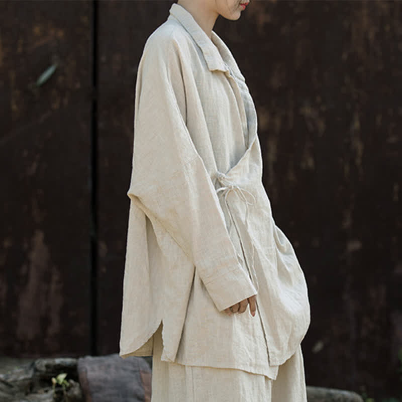 Buddha Stones Meditate Ramie Cotton Clothing - image 7