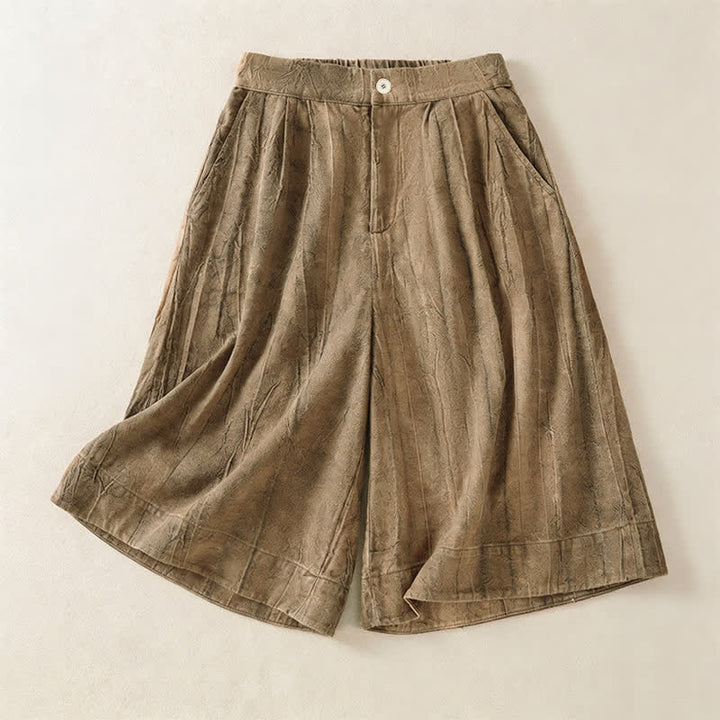 Buddha Stones Summer Casual Minimalist Solid Women's Shorts With Pocket - BurlyWood - US8-10, UK/AU12-14, EU40-42 (2XL) - image 0