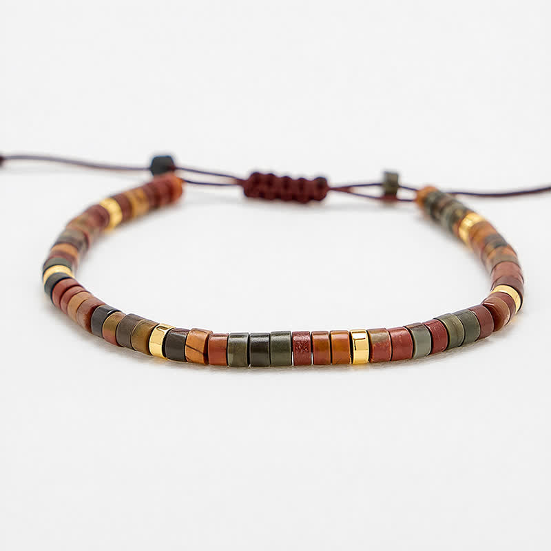 Buddha Stones Small Picasso Jasper Beads Energy String Bracelet - image 13