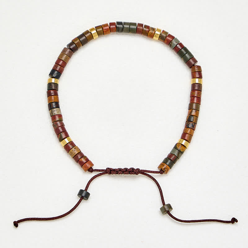 Buddha Stones Small Picasso Jasper Beads Energy String Bracelet - image 7