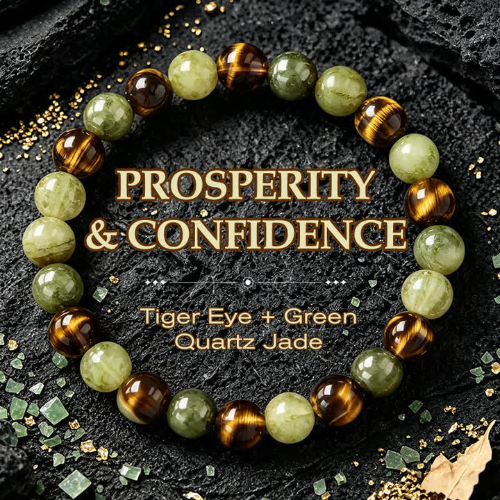 Buddha Stones Tiger Eye Jade Strength Round Beaded Bracelet - Tiger Eye(Protection ♥ Courage) - image 0