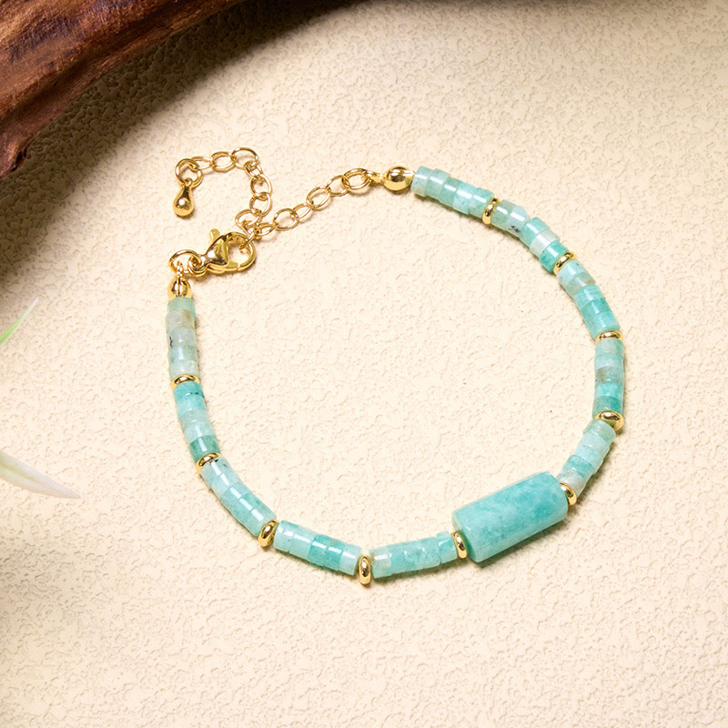 Buddha Stones Amethyst Amazonite Strawberry Quartz Sodalite Truth Faceted Cylinder Accent Bracelet - image 5