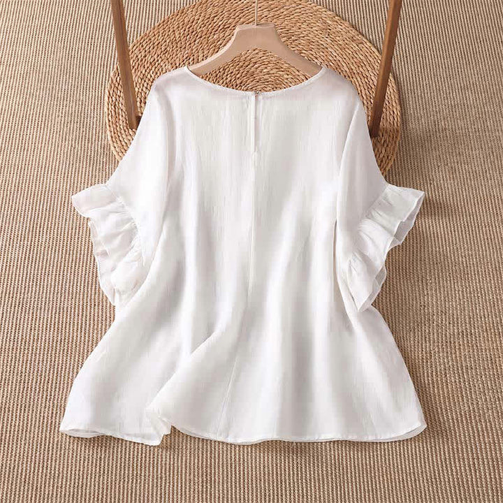 Buddha Stones Summer Casual Boho Floral Women's Short Sleeve T-Shirts - image 1