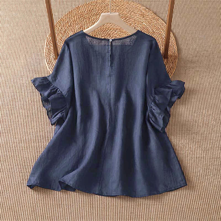 Buddha Stones Summer Casual Boho Floral Women's Short Sleeve T-Shirts - image 7