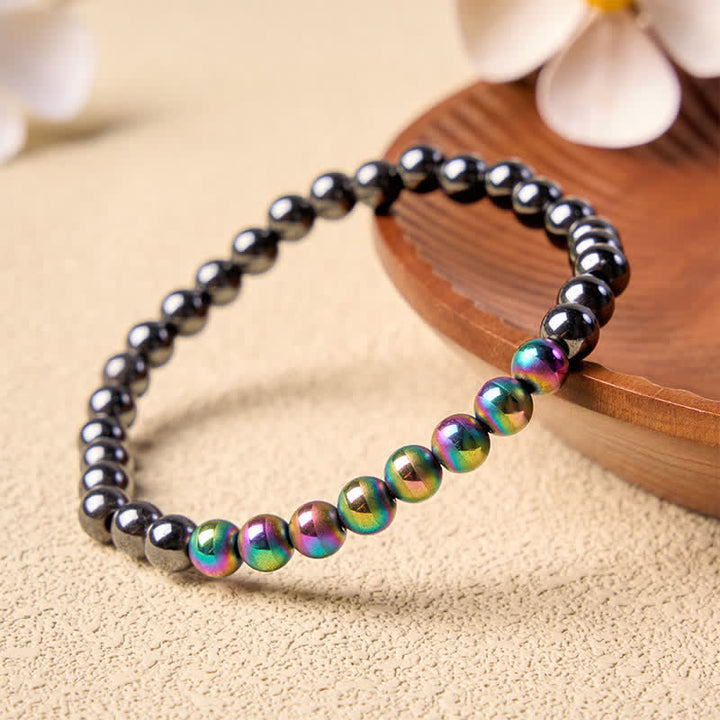 Buddha Stones Hematite Grounding Round Beaded Bracelet - image 8