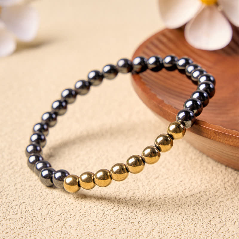 Buddha Stones Hematite Grounding Round Beaded Bracelet - image 12