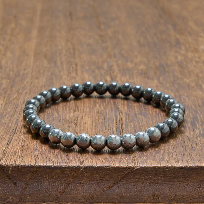 Buddha Stones Hematite Grounding Round Beaded Bracelet - image 3