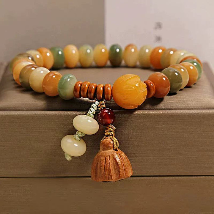 Buddha Stones White Bodhi Seed Lotus Purity Double Wrap Bracelet - Single Wrap(Wrist Circumference: 5.5–5.9 in (14–15 cm) - image 10