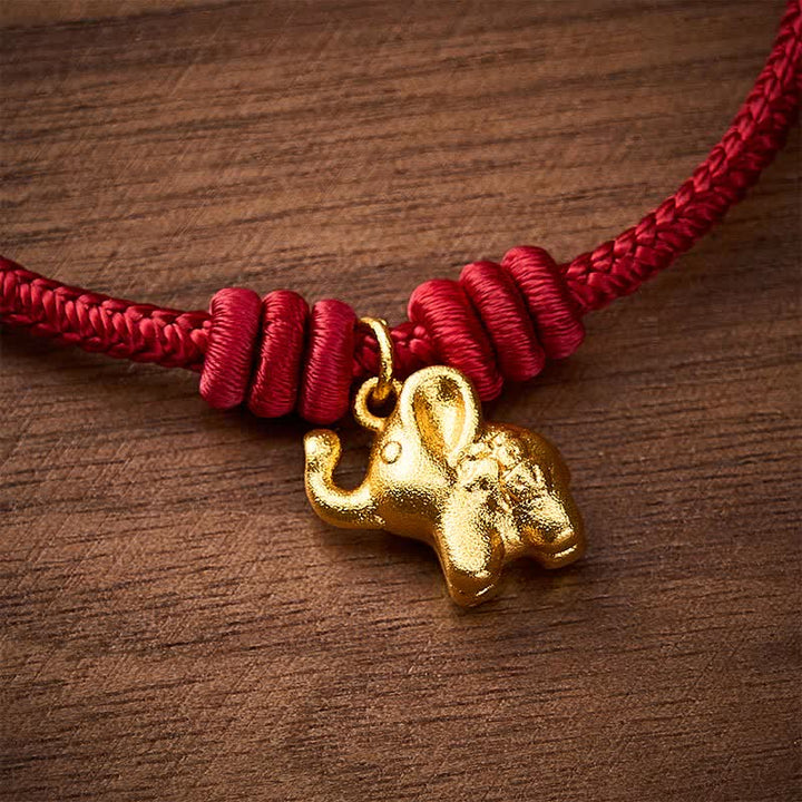 Buddha Stones Elephant Fu Character Red String Strength Braided Rope Bracelet - image 14
