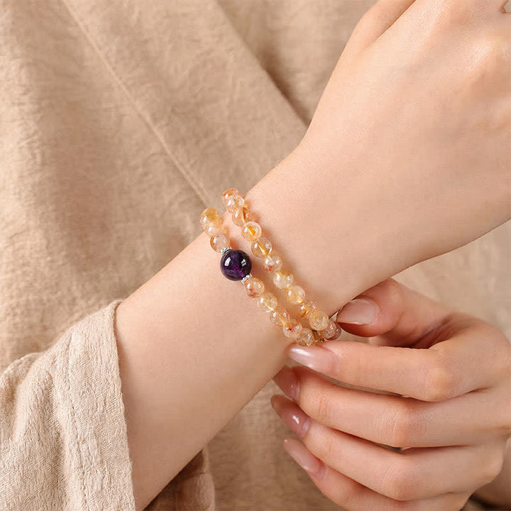 Buddha Stones Citrine Pi Xiu Abundance and Wealth Double Wrap Bracelet - image 14