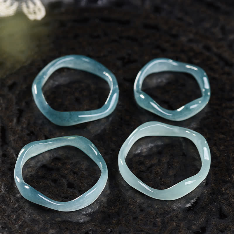 Buddha Stones Jade Luck Irregular Ring - image 4
