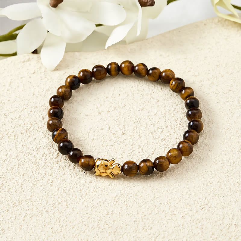 Buddha Stones Natural Tiger Eye Turtle Accessories Courage Beads Bracelet - image 3