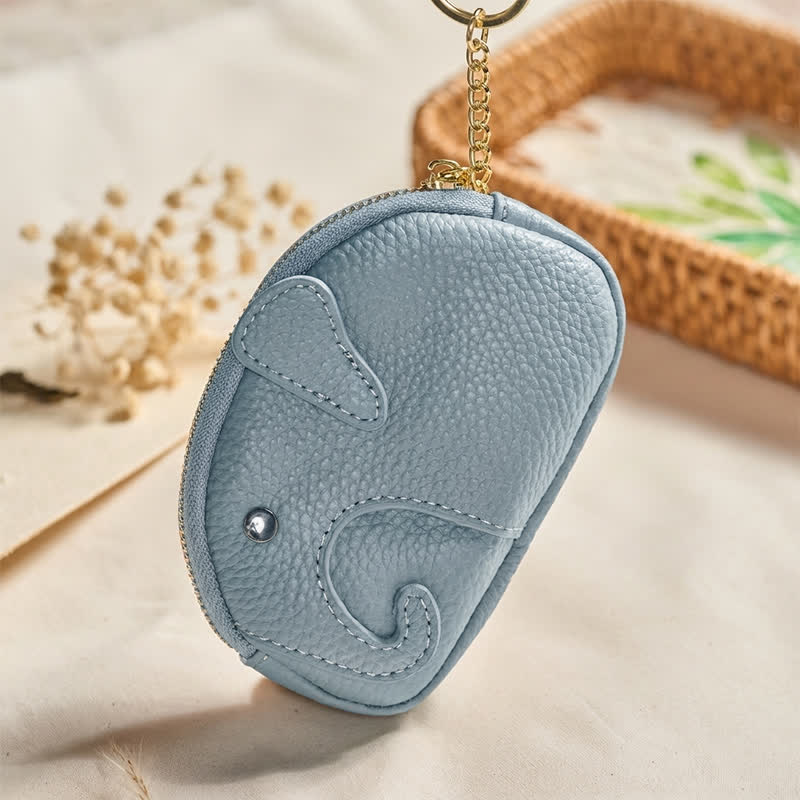 Buddha Stones PU Leather Elephant Wisdom Mini Zipper Purse - image 9