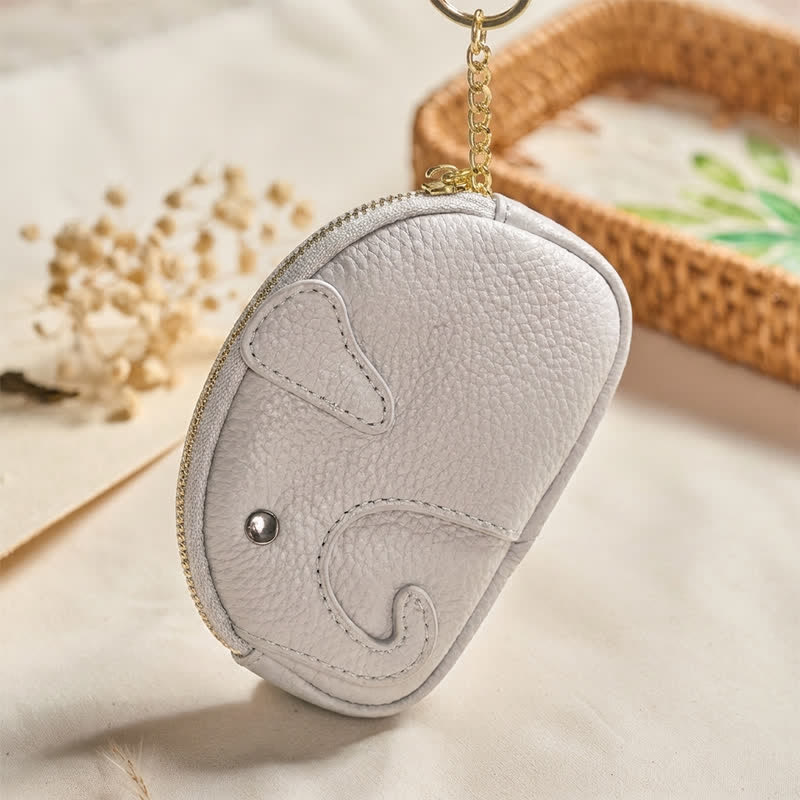 Buddha Stones PU Leather Elephant Wisdom Mini Zipper Purse - image 17
