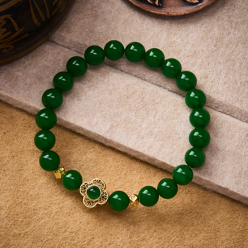 Buddha Stones Natural Quartzite Jade Beads Protection Bracelet - image 1