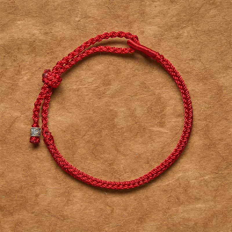 Buddha Stones Red String 925 Sterling Silver Yin Yang Protection Bracelet - image 1
