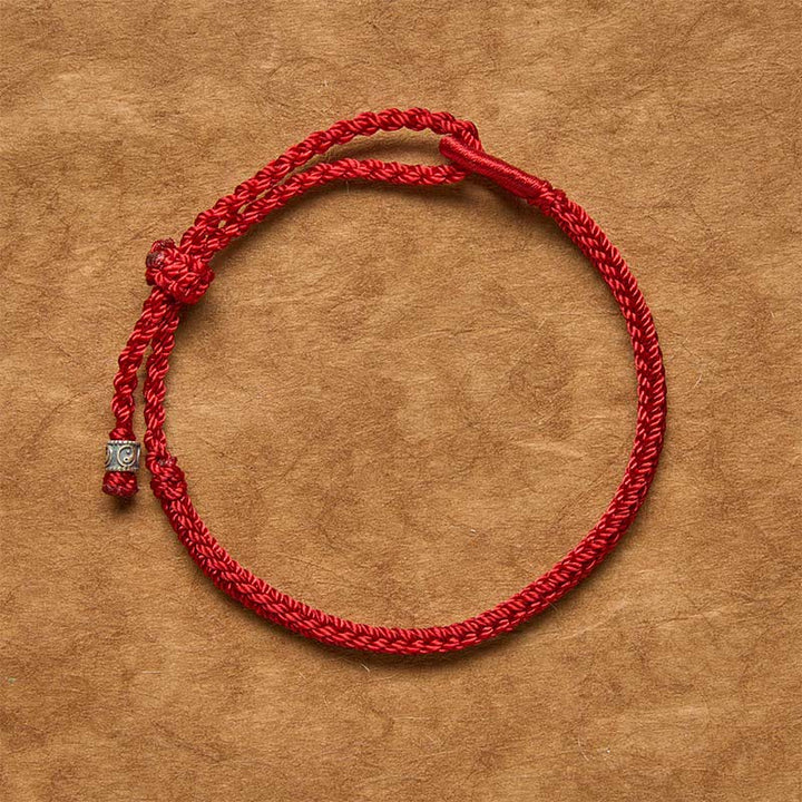 Buddha Stones Red String 925 Sterling Silver Yin Yang Protection Bracelet - image 1
