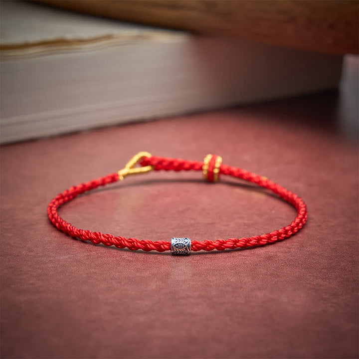 Buddha Stones Red String 925 Sterling Silver Koi Fish Protection Bracelet - image 2