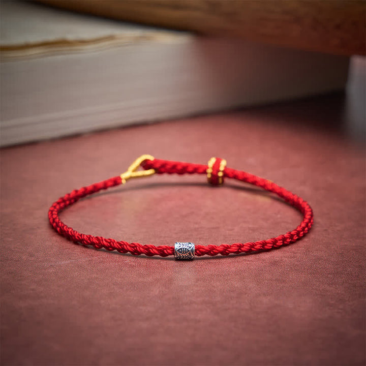 Buddha Stones Red String 925 Sterling Silver Koi Fish Protection Bracelet - image 12