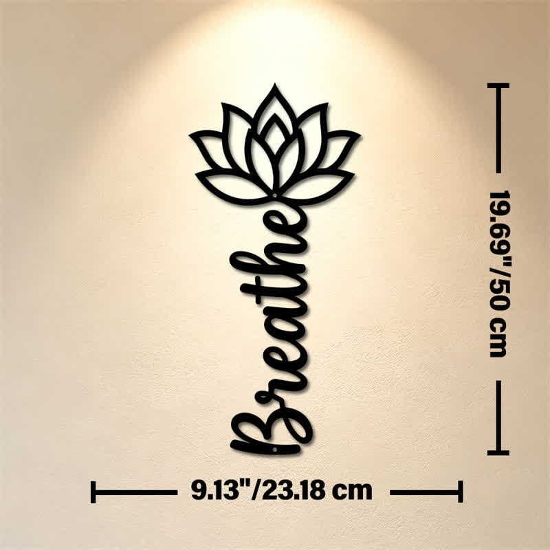 Buddha Stones Lotus Breathe New Beginnings Vertical Iron Meaningful Symbols Wall Art - Approx. 23.18cm x 50cm x 0.12cm / 9.13in x 19.69in x 0.05in - image 9