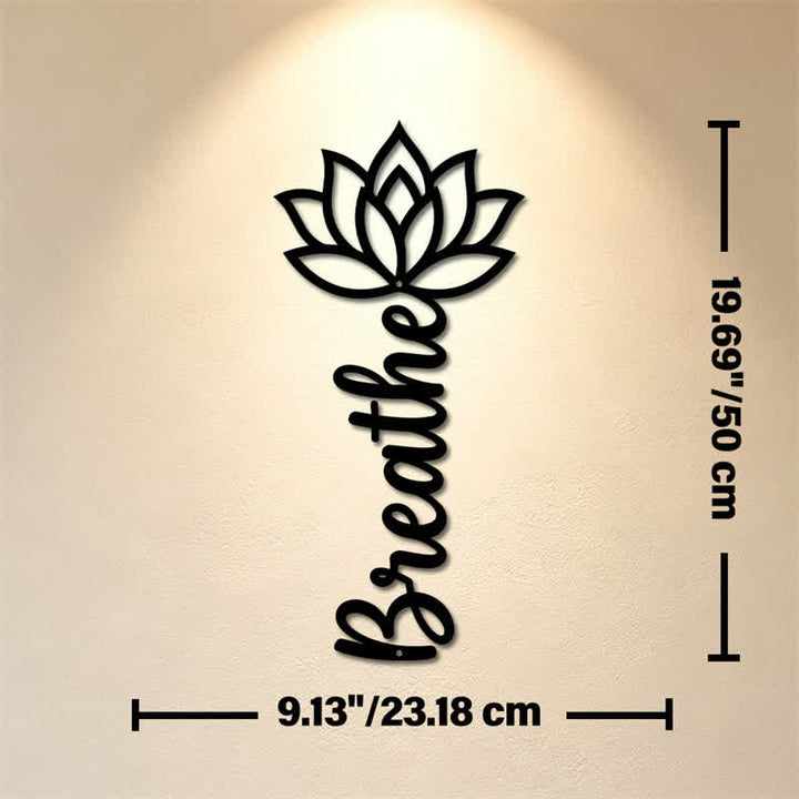Buddha Stones Lotus Breathe New Beginnings Vertical Iron Meaningful Symbols Wall Art - Approx. 23.18cm x 50cm x 0.12cm / 9.13in x 19.69in x 0.05in - image 9