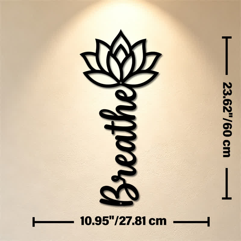 Buddha Stones Lotus Breathe New Beginnings Vertical Iron Meaningful Symbols Wall Art - Approx. 27.81cm x 60cm x 0.12cm / 10.95in x 23.62in x 0.05in - image 10
