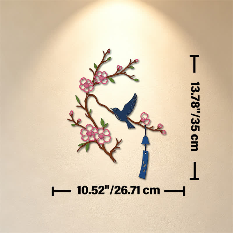 Buddha Stones Bird and Blossom Branch Iron Meaningful Symbols Wall Art - Colorful - Approx. 26.71cm x 35cm x 0.1cm / 10.52in x 13.78in x 0.04in - image 20