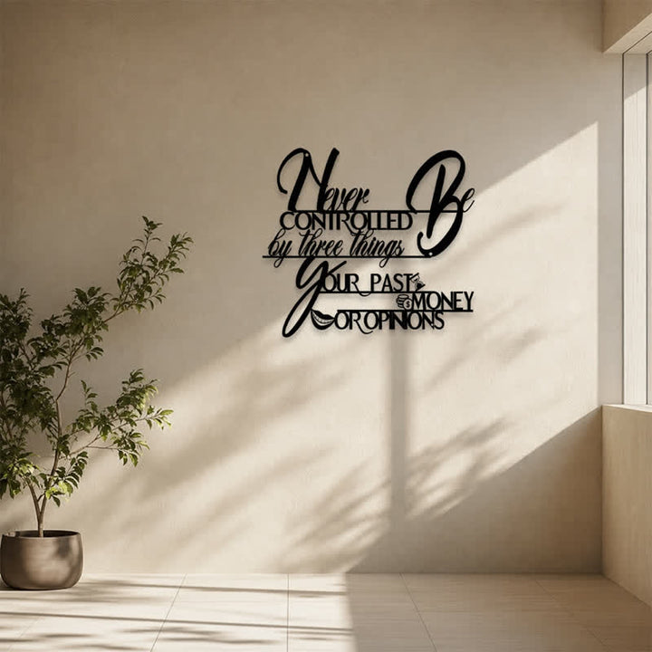 Buddha Stones Matte Black Inspirational Typography Iron Metal Meaningful Symbols Wall Art - image 11